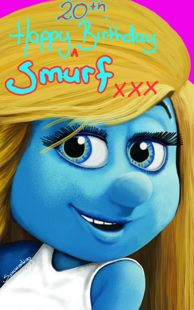 Happy Birthday Smurf | SummerKaz | Digital Drawing | PENUP