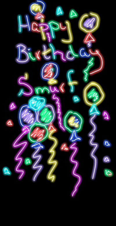 Happy Birthday Smurf | Anevans2 | Digital Drawing | PENUP
