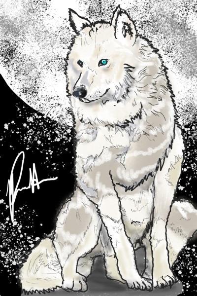 Night White Wolf | Pe7ro | Digital Drawing | PENUP