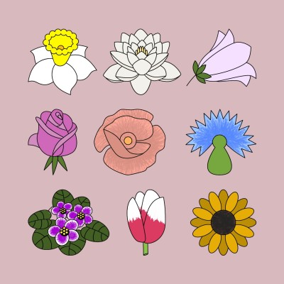 Nine Flowers  | Trish | Digital Drawing | PENUP