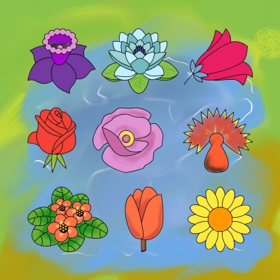 flowers | J-O-C | Digital Drawing | PENUP