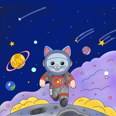 Astronaut cat! | Hunk | Digital Drawing | PENUP