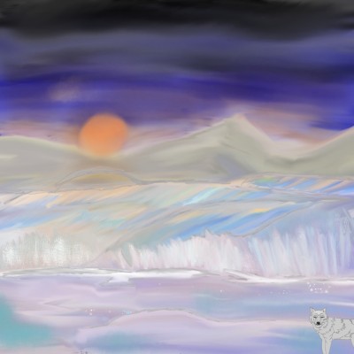 "Lone Snow Wolf" | RebelHarrell | Digital Drawing | PENUP
