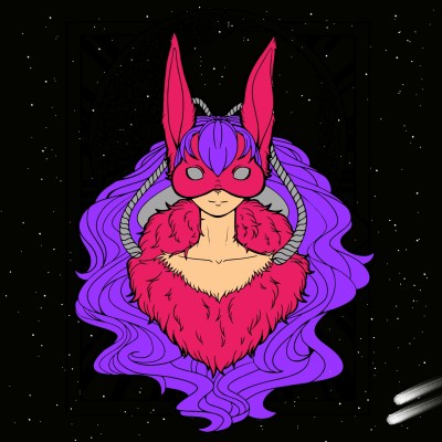 Queen Rabbit in the night sky | Humming_Bird | Digital Drawing | PENUP