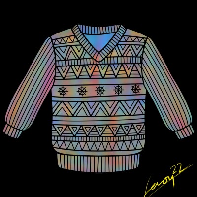 Multi colored sweater  | Leroy2024 | Digital Drawing | PENUP