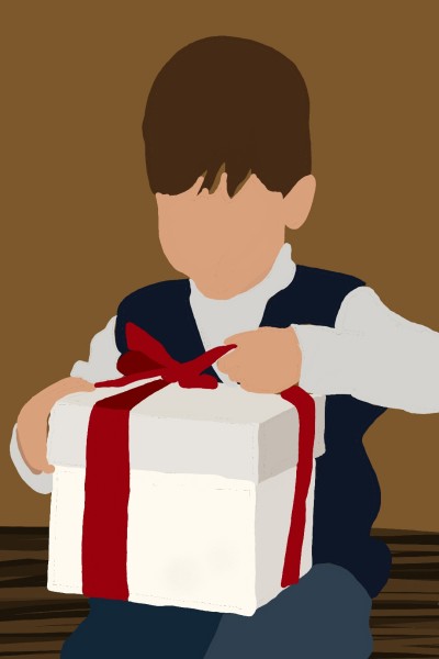 boy opening gift  | holly | Digital Drawing | PENUP
