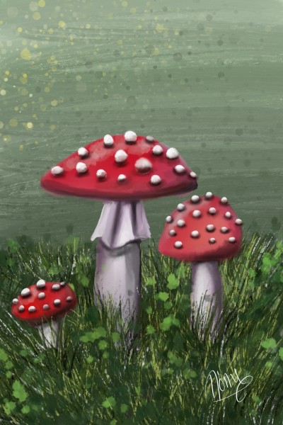 red mushrooms | Poppy | Digital Drawing | PENUP