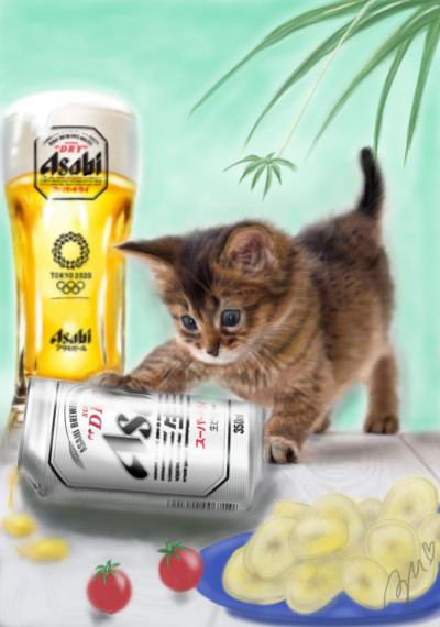 ビールで乾杯 ！Beer | azu | Digital Drawing | PENUP