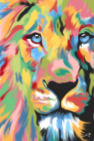 Lion coloré  | Doodilight | Digital Drawing | PENUP