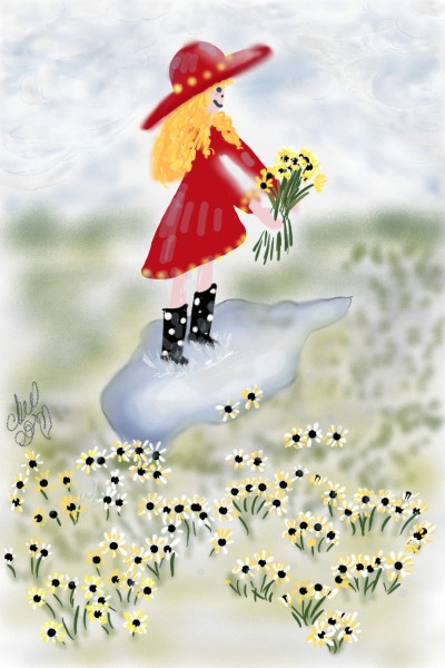 Rain brings daisies ♡ | Daisy-C.K.W. | Digital Drawing | PENUP
