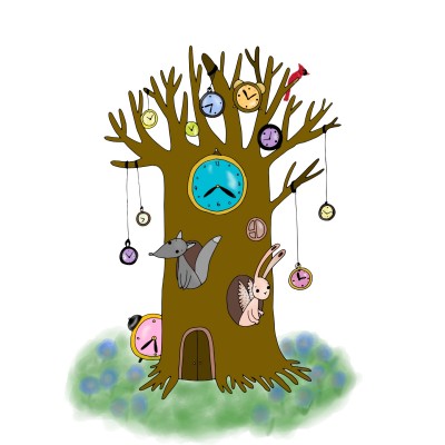 Tree of clocks. | Trish | Digital Drawing | PENUP