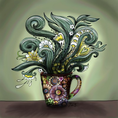 Floral de Mug | LisaBme | Digital Drawing | PENUP