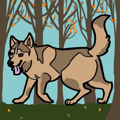 wolf in the fall | Chrissy | Digital Drawing | PENUP