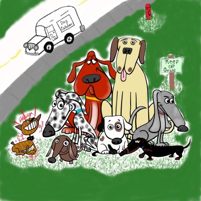 R U N!!!   The DOG CATCHER!!!! | Trish | Digital Drawing | PENUP