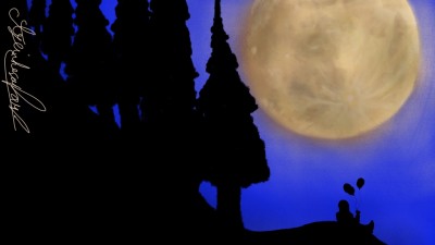 looking to the moon is the best part of night | maneliriyan | Digital Drawing | PENUP