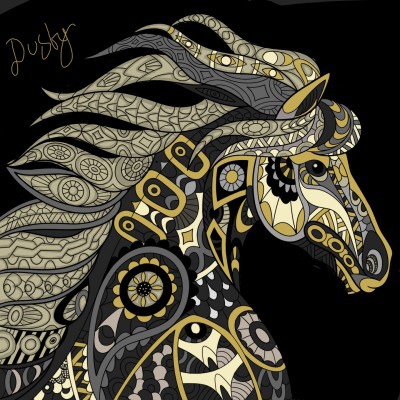 gold n silver horse | dusty | Digital Drawing | PENUP