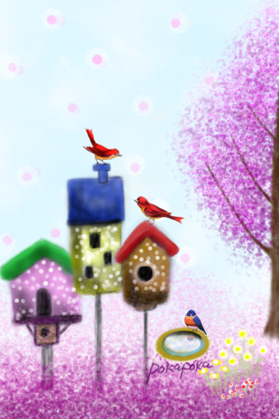 Old bird house. But birds of paradise | pokapoka | Digital Drawing | PENUP