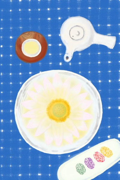 연꽃잎차와 다과
Flower petals tea and refreshments | sunny | Digital Drawing | PENUP