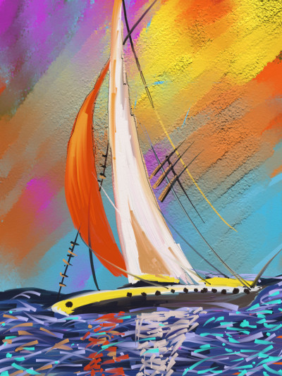 Colorful boat | AntoineKhanji | Digital Drawing | PENUP