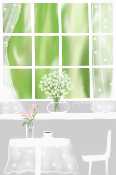 2.여기서 커피한잔 할래요?
A cup of coffee with me? | youngsook | Digital Drawing | PENUP