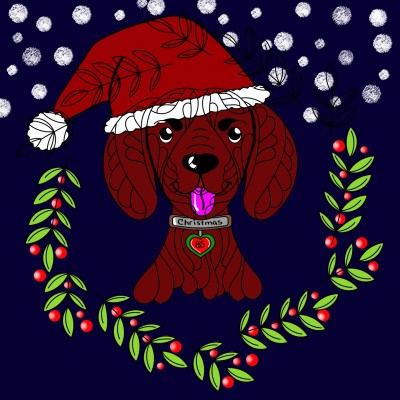 Holiday Puppy  | Bekkie | Digital Drawing | PENUP