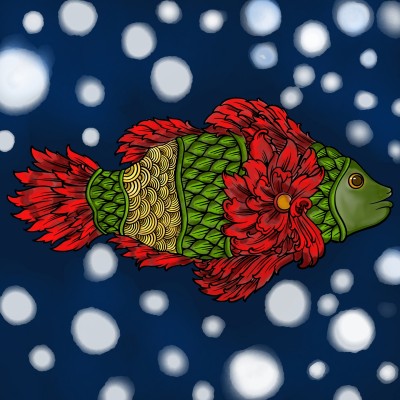 poinsettia fish | sburiff | Digital Drawing | PENUP