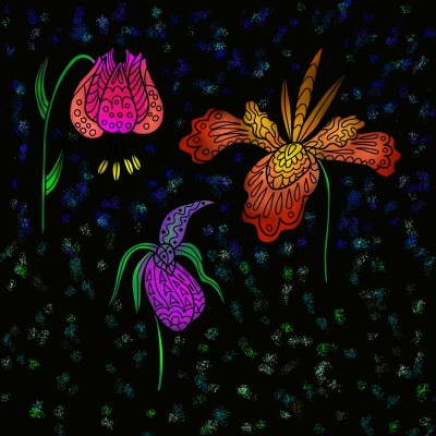 Glow Flowers  | lisa | Digital Drawing | PENUP