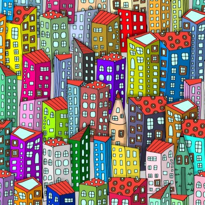 A city with character | stedf | Digital Drawing | PENUP
