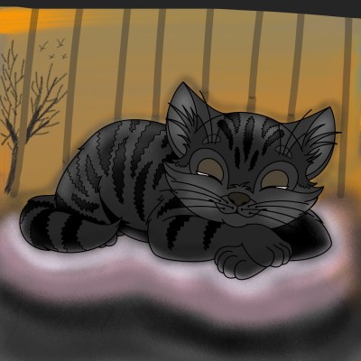 A cat sleeps in the window | Venkatesh | Digital Drawing | PENUP