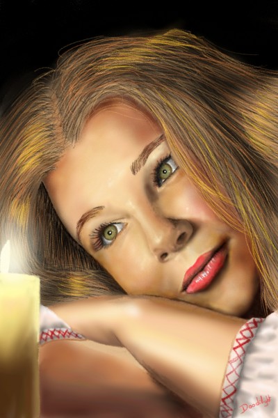Portrait à la bougie  | Doodilight | Digital Drawing | PENUP
