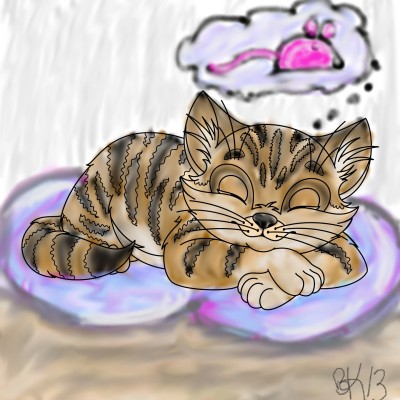 Dreaming Kitty | BeanaKing13 | Digital Drawing | PENUP