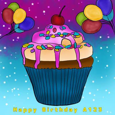 Happy Birthday A123!  | Zahra | Digital Drawing | PENUP