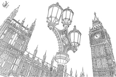 Houses of Parliament London | StevenCarroll | Digital Drawing | PENUP