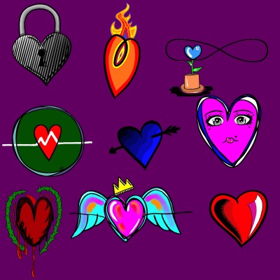 Various Heart Art | Bekkie | Digital Drawing | PENUP