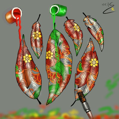 Pintant plomes  | Carme | Digital Drawing | PENUP