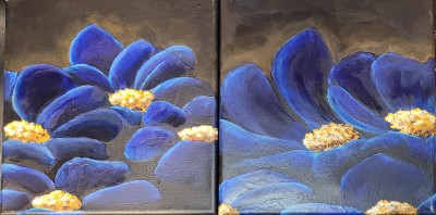 Blue Flowers 1 & 2 Together | AngrullaMF | Digital Drawing | PENUP
