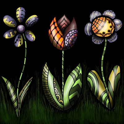 Flower Trio | LisaBme | Digital Drawing | PENUP