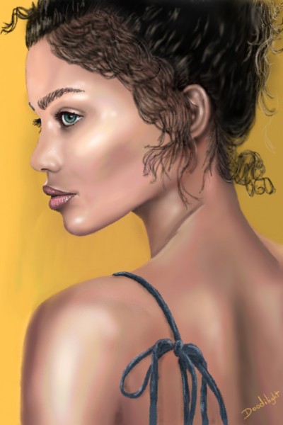 Portrait sur fond jaune | Doodilight | Digital Drawing | PENUP