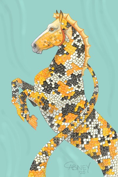 Golden Koi Hippocampus  | shadowmare72 | Digital Drawing | PENUP