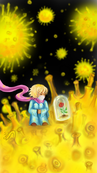 Little prince on the planet of Corona! | sitaArt | Digital Drawing | PENUP