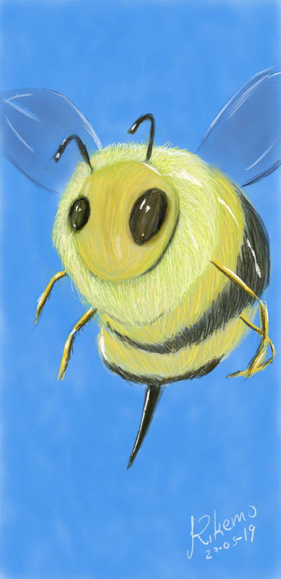 Yellow bee | Kikemo | Digital Drawing | PENUP
