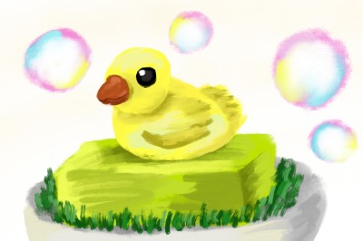a soap is under the yellow duck. | Phil | Digital Drawing | PENUP
