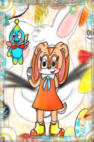 Cream the Rabbit & Cheese (Sonic) Fanart  | Jcg | Digital Drawing | PENUP