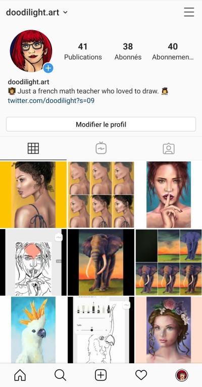 Création d'une page instagram | Doodilight | Digital Drawing | PENUP