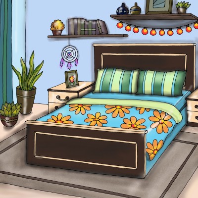 Bed room interior  | Sylvia | Digital Drawing | PENUP