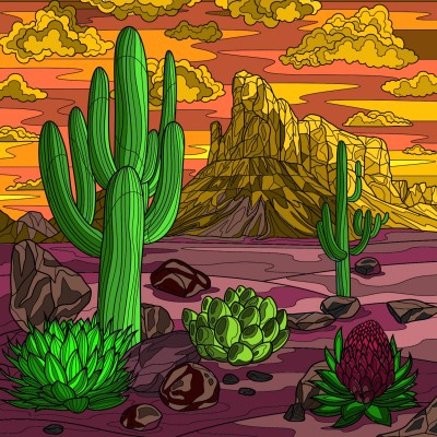 golden hour at desert | ayla | Digital Drawing | PENUP