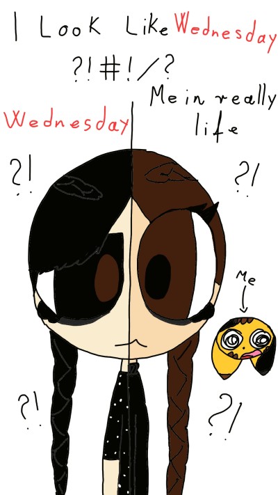 I look like Wednesday?! | CuteCocoa | Digital Drawing | PENUP