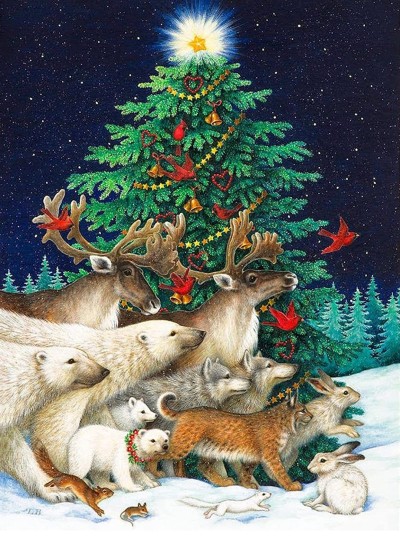 arbre de Noël des animaux  | pilou | Digital Drawing | PENUP