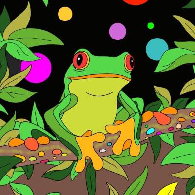 red eye tree frog | Johnny | Digital Drawing | PENUP
