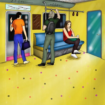 지하철을 타는 사람들 | yoonjungsun | Digital Drawing | PENUP